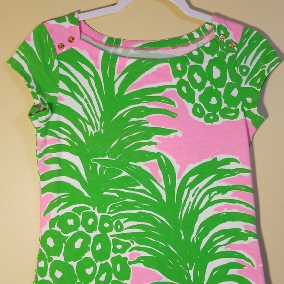🍍Lilly Pulitzer Pink & Green Pineapple Dress - Picture 3 of 6